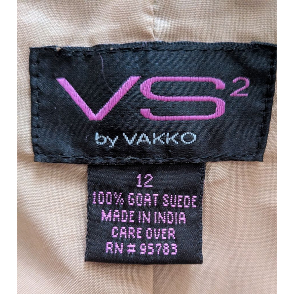 Women's VS2 by VAKKO Brown Suede Midi Skirt Size 12 - Picture 4 of 5